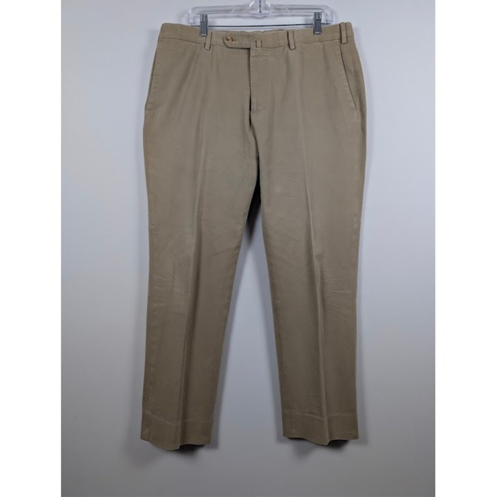 Incotex High Comfort Chinos Men 38 (Fits 37x29.5) Khaki Tan Cotton Twill Pants